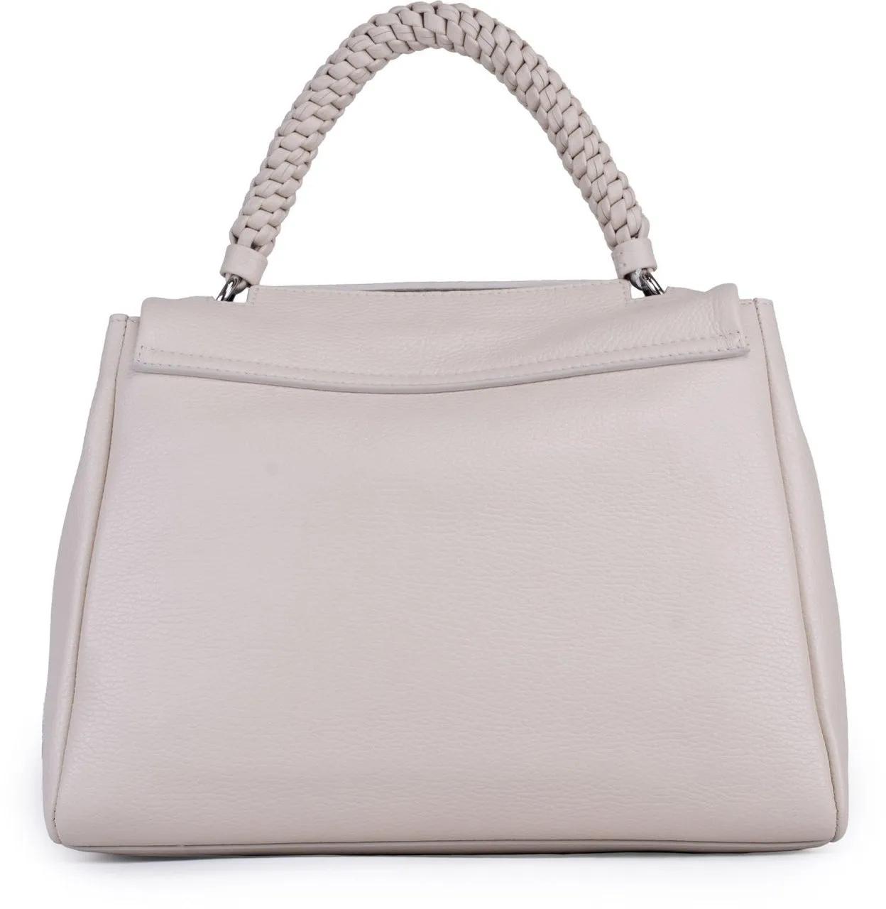 Orciani Beige Leren Handtas Sveva Soft Medium Beige Dames
