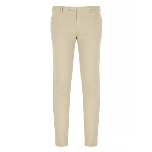 Pt Torino Beige Cotton Trousers Neutrals 