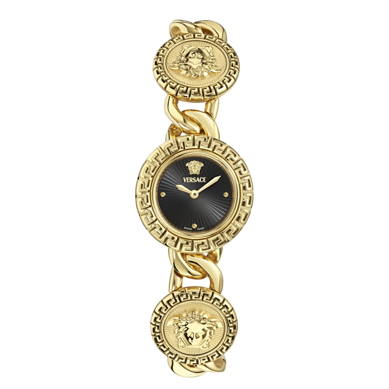 Versace Quarzuhr Quarz-Analoguhr La Greca Stud Icon gold