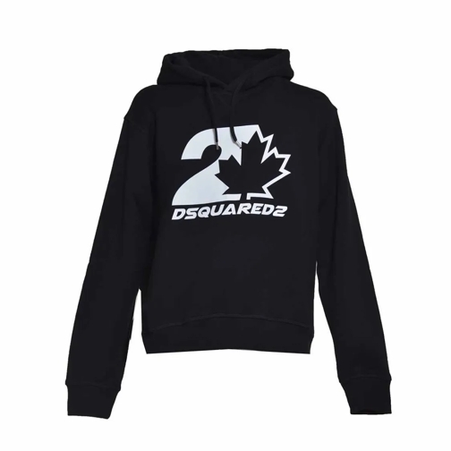 Dsquared2 Hoodie Black Cotton Cool Fit Hoodie Black