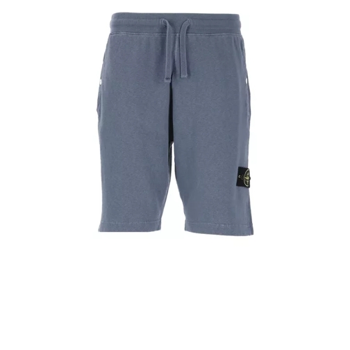 Stone Island Cotton Bermuda Shorts Blue 