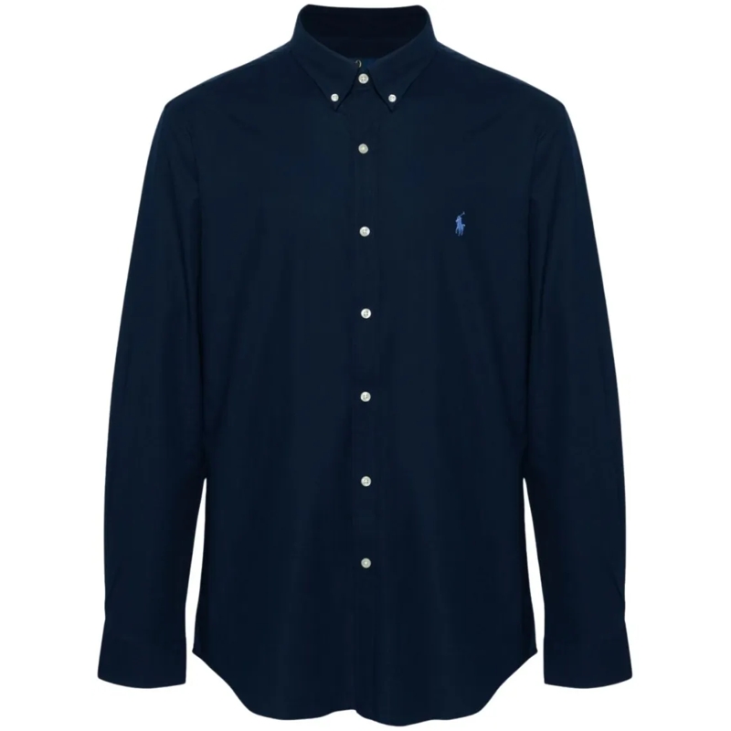 Polo Ralph Lauren Hemd Tailored Blue Shirt With Button-Down Collar Black