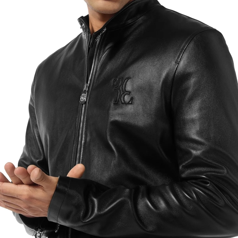 BILLIONAIRE Lederjacke Leder-Moto-Jacke schwarz(Image 4)