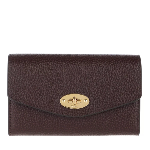 Mulberry Darley Medium Wallet Leather Oxblood Portemonnaie mit Überschlag