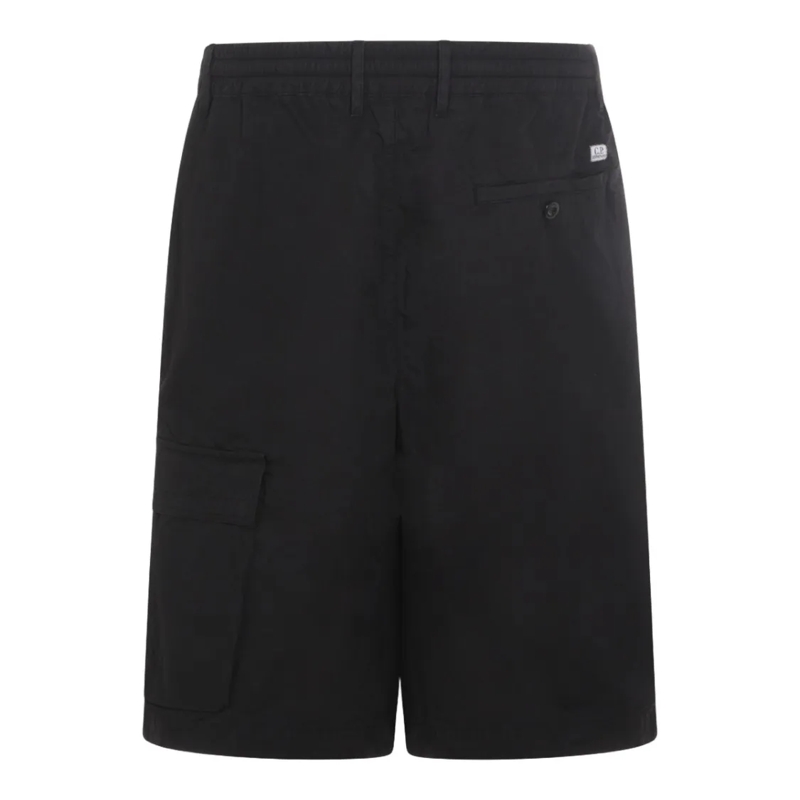 CP Company Casual Shorts Structured Black Shorts With Cargo Pocket Black