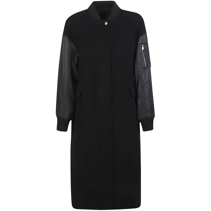 Pinko Veste de transition Mapur Long Coat Black schwarz