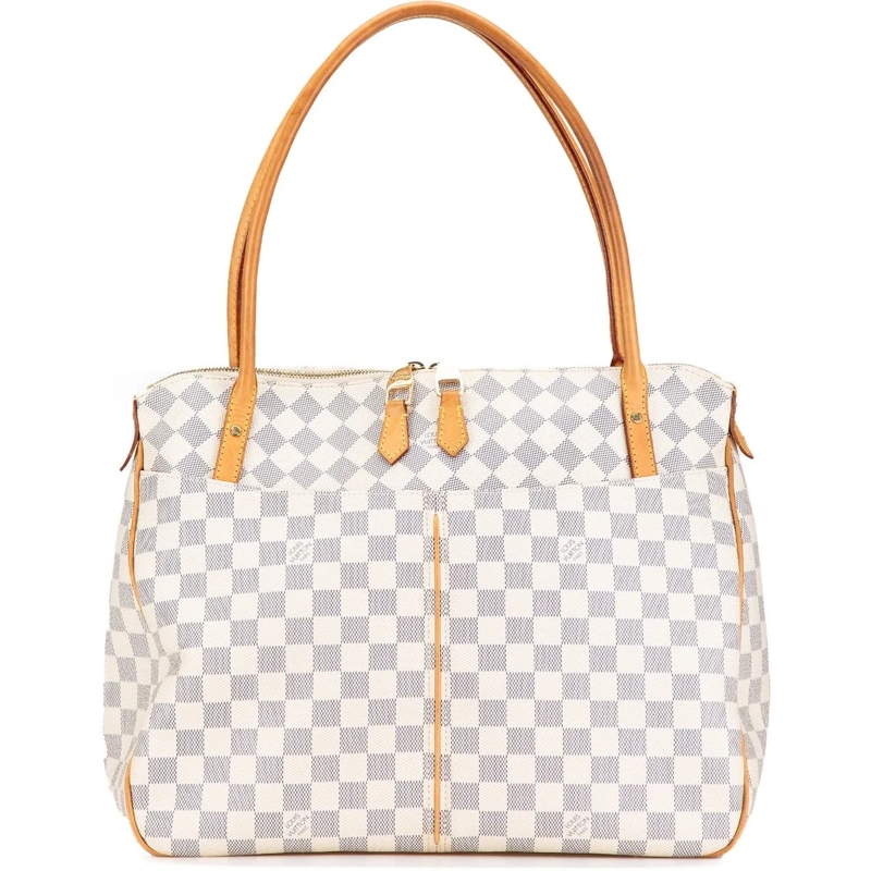 Louis Vuitton Sac à bandoulière Damier Azur Figheri GM weiß