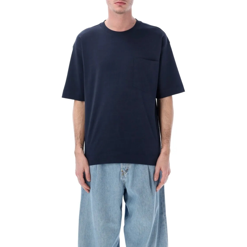 Dries Van Noten T-shirt Relaxed Fit Crew Neck T-Shirt With Chest Pocket Black