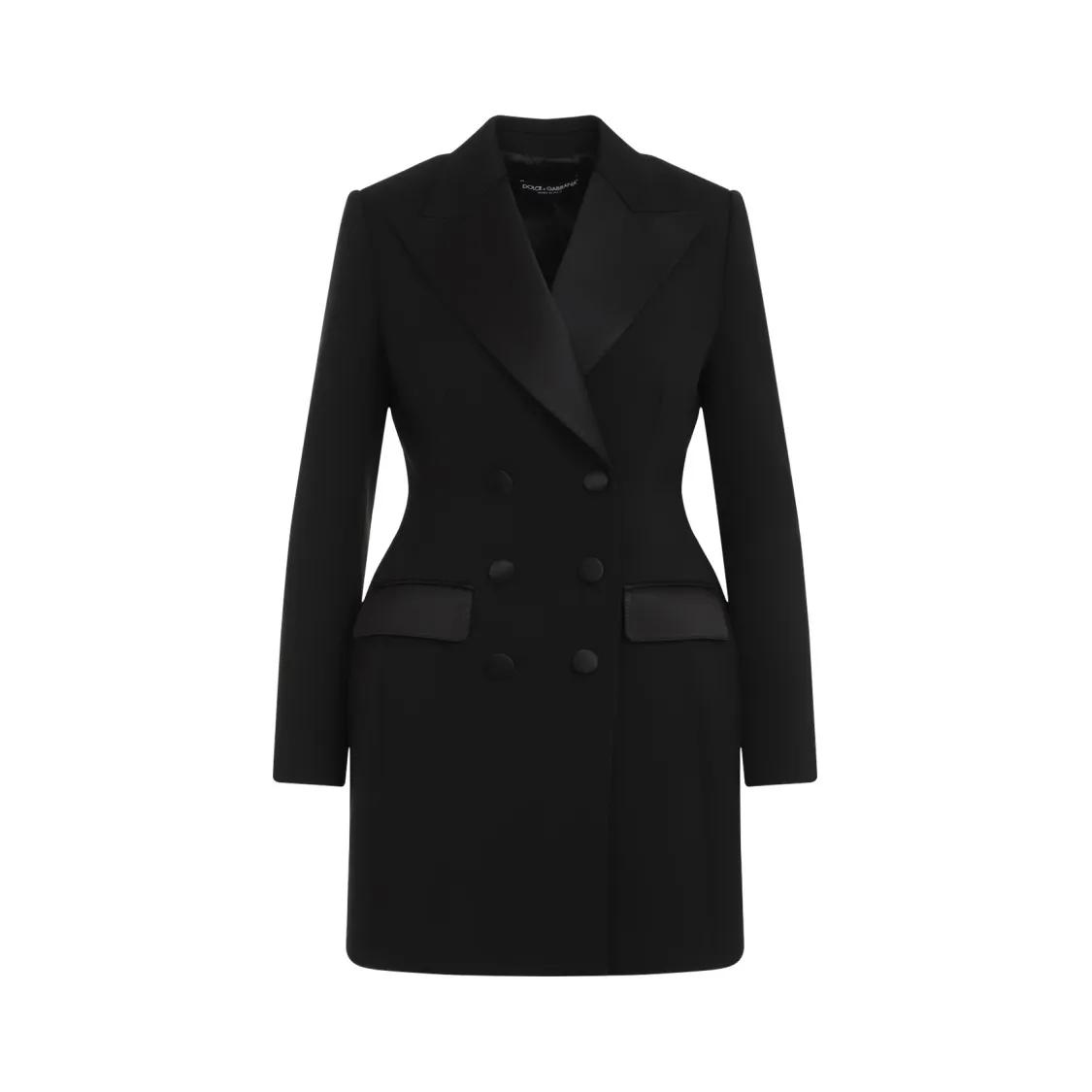 Dolce&Gabbana - Black Virgin Wool Jacket - Größe 42 - schwarz