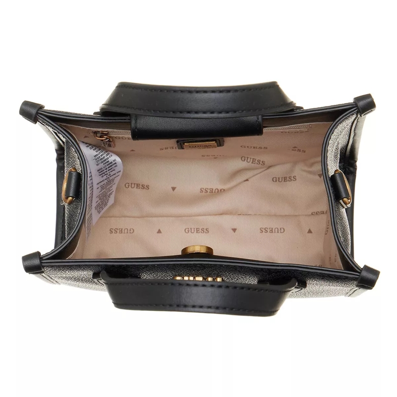 Guess Tote Silvana Mini Tote Coal Logo(Image 6)