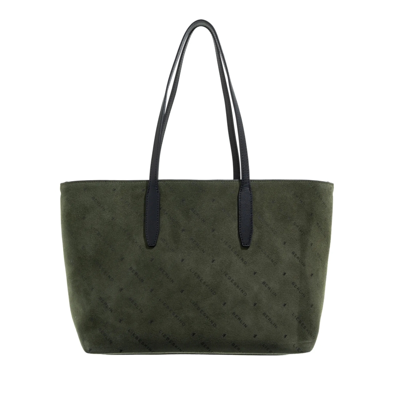 Liebeskind Berlin Shopper Monogram Diagonal Hydro Suede Shopper M Forest
