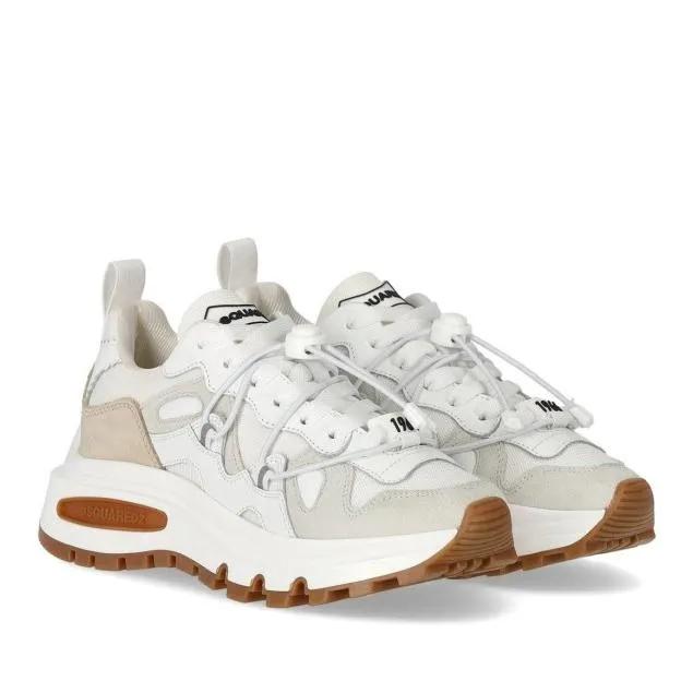 Dsquared2 Sneakers - Runds2 White Sneaker - Gr. 36 (EU) - in Beige - für Damen