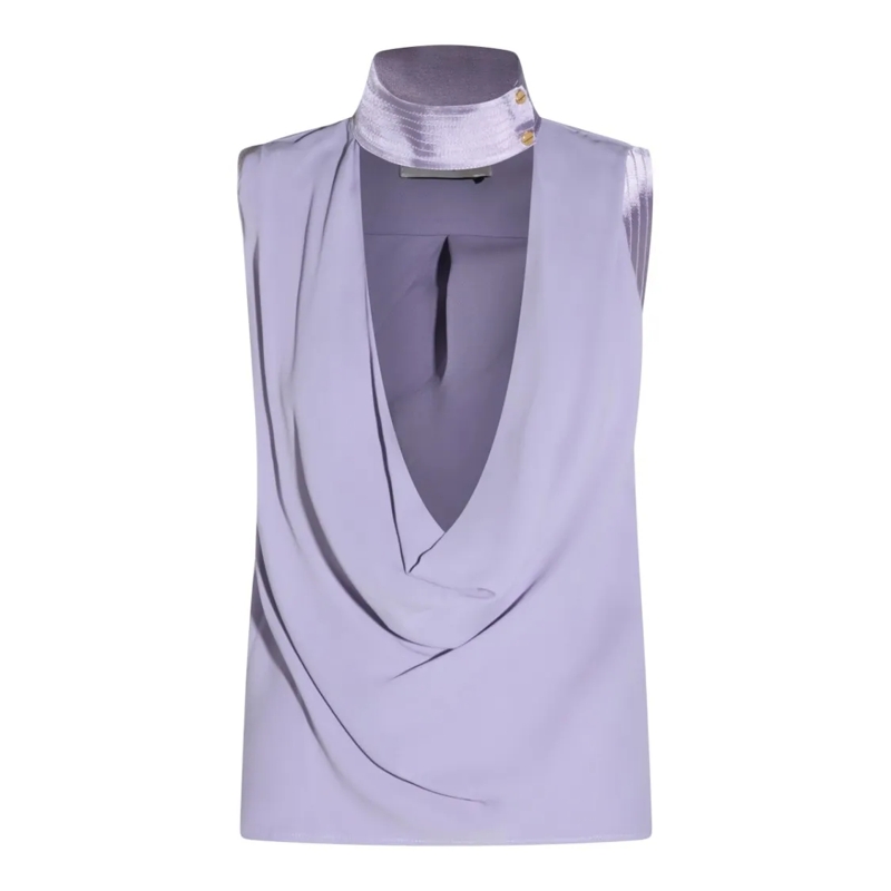 Elisabetta Franchi Chemisier Tailored Lilac Shirt Purple