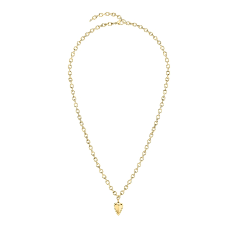Liebeskind Berlin Mittellange Halskette Edelstahl Metal Heart gold(Image 3)