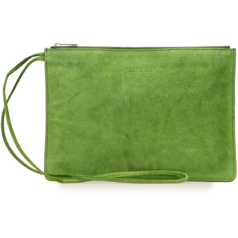 Bottega Veneta Clutch Suede Clutch grün