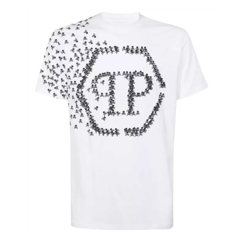 Philipp Plein  White Skull Print T-Shirt White