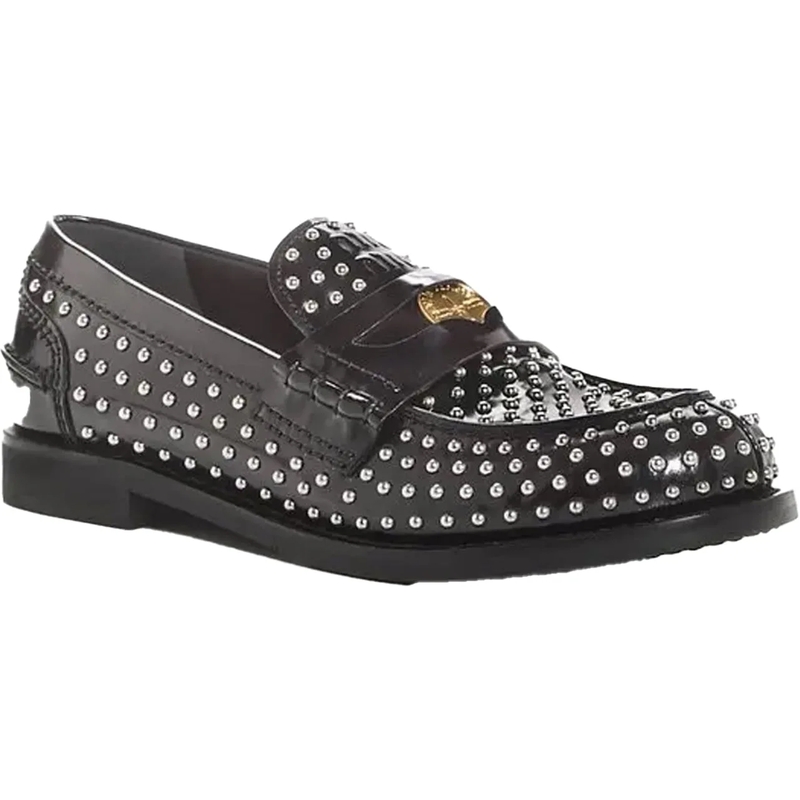 Miu Miu T-shirt Miu Miu Studded Penny Loafers schwarz(Image 2)