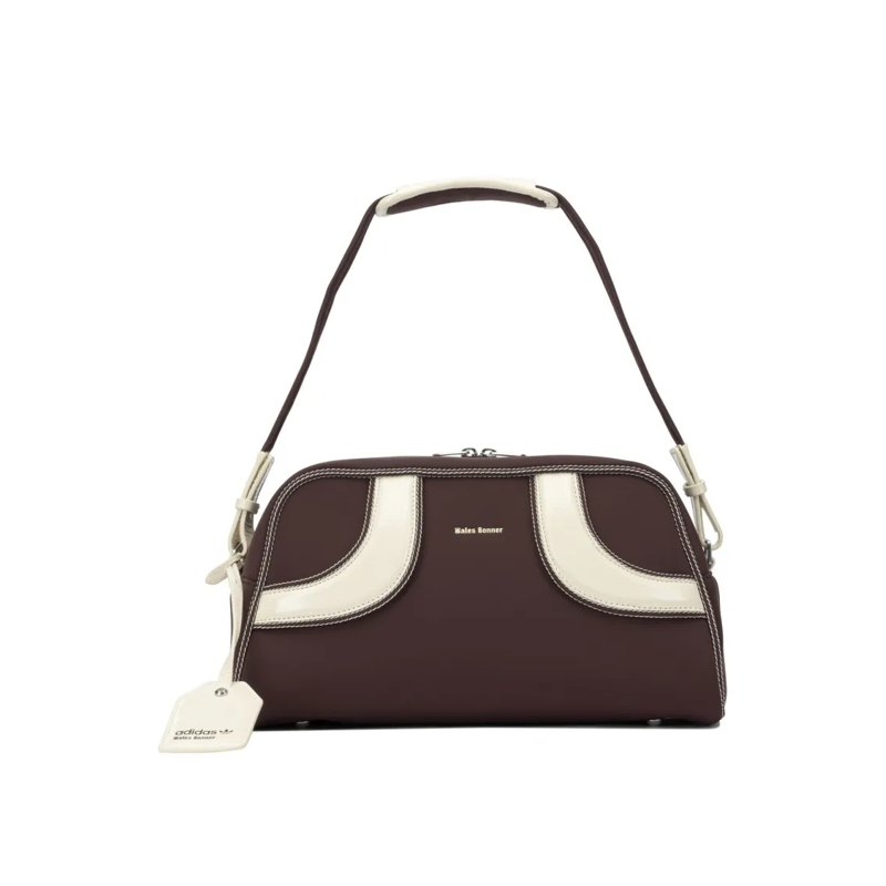 adidas Originals Sac à bandoulière Structured Dark Brown Sport Bag With Cream Accents Black