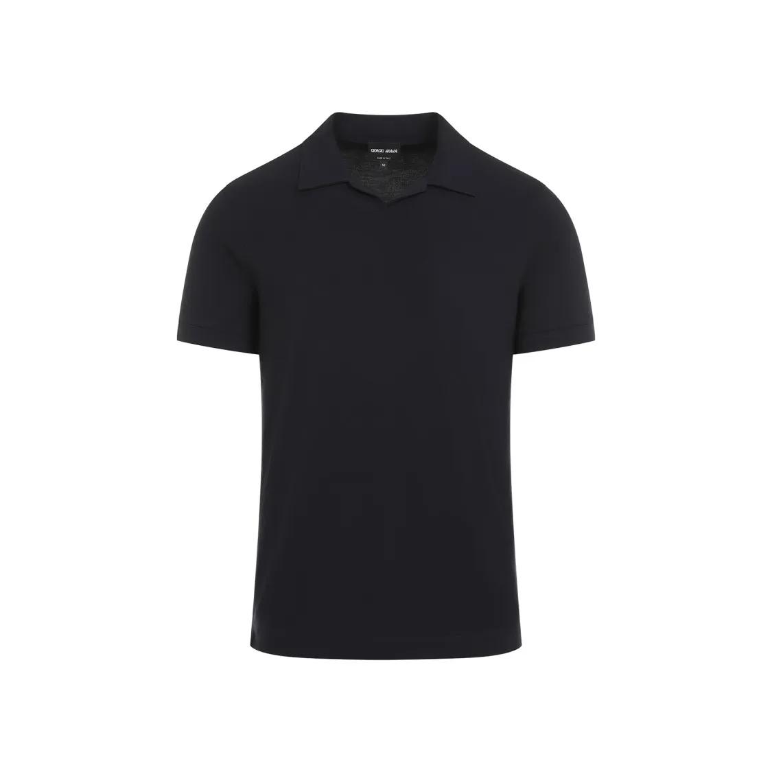 Giorgio Armani - Viscose Polo - Größe 54 - blau