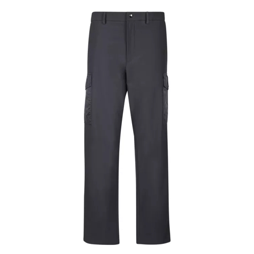 Moncler Nylon Black Trousers Grey Hosen