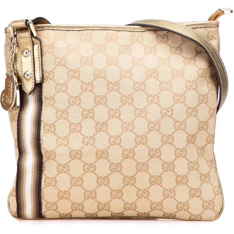 Gucci Schultertasche GG Canvas Jolicoeur Crossbody braun