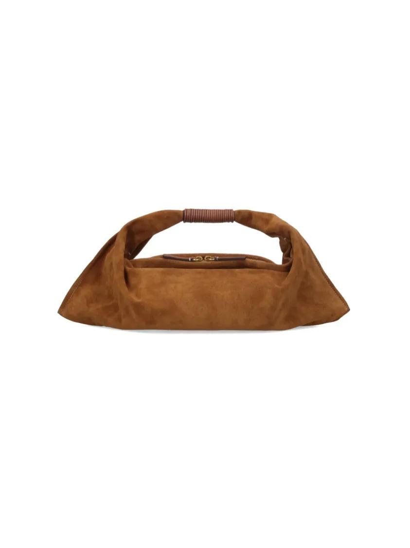 Staud Crossbody bags Suede Finish Sculptural Bag in bruin
