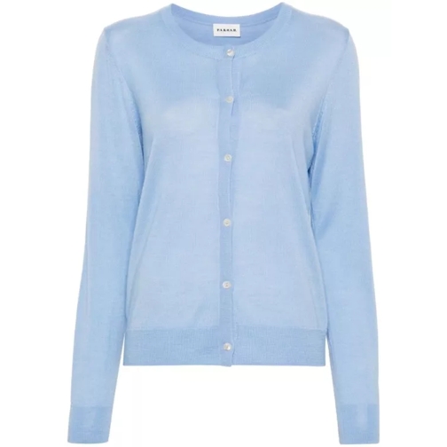 P.A.R.O.S.H. Sky Blue Knit Cardigan Blue 