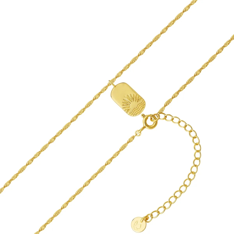 Glanzstücke München Mittellange Halskette Sterling Silber Halskette Sonnenuntergang gold(Image 3)