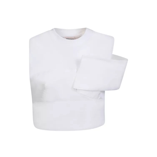 Alexander McQueen Cut Out Details White Top White Casual topjes