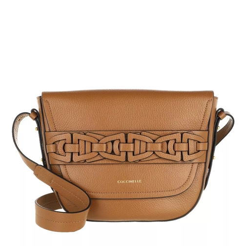 Coccinelle Gitane Handbag Grained Leather  Caramel Hobo Bag