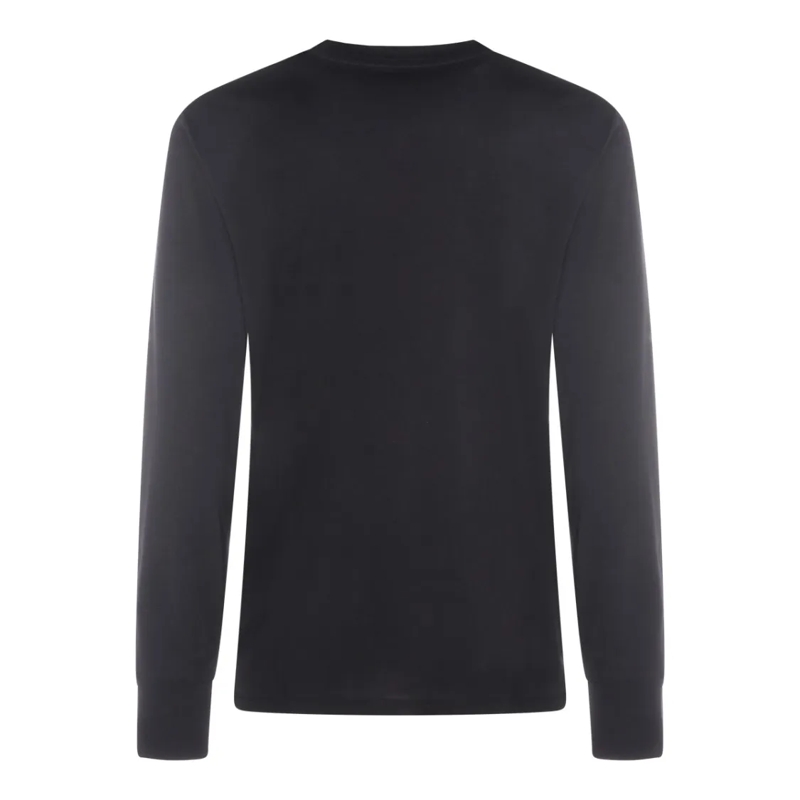 Tom Ford T-Shirt Long-Sleeved Black T-Shirt With Ribbed Cuffs Black(Image 4)