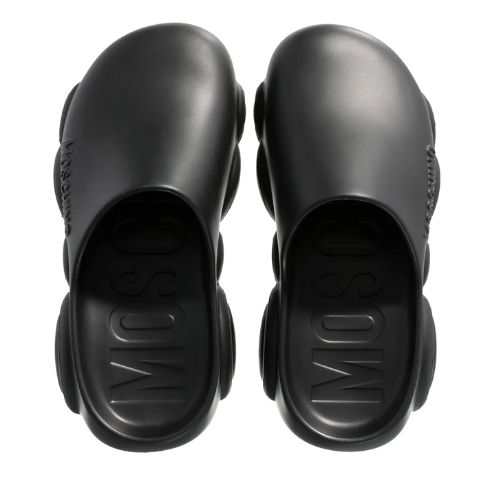 MOSCHINO BLACK ラバー GUMMY ブーツ Moschino Gummy Bear Nero | Slides