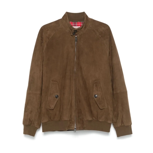 Baracuta Bomberjacken Coffee Brown Suede Jacket Brown