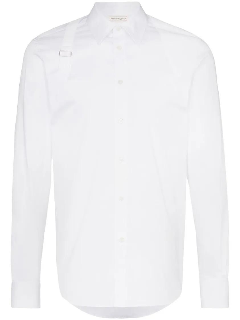 Alexander McQueen - Shirt With Logo - Größe 15 ,5 - weiß