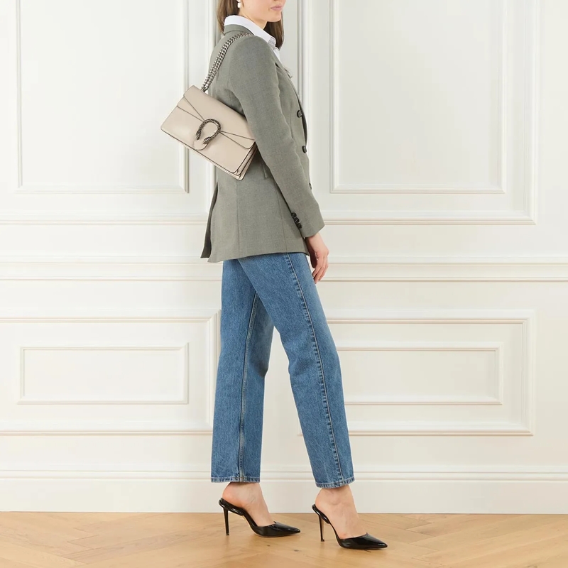 Gucci Crossbody Bag Dionysus Small Shoulder Bag Light Grey (Image 2)