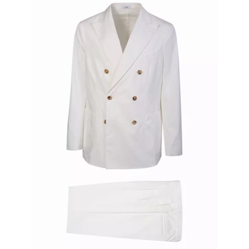 Boglioli White Cotton Suit White 