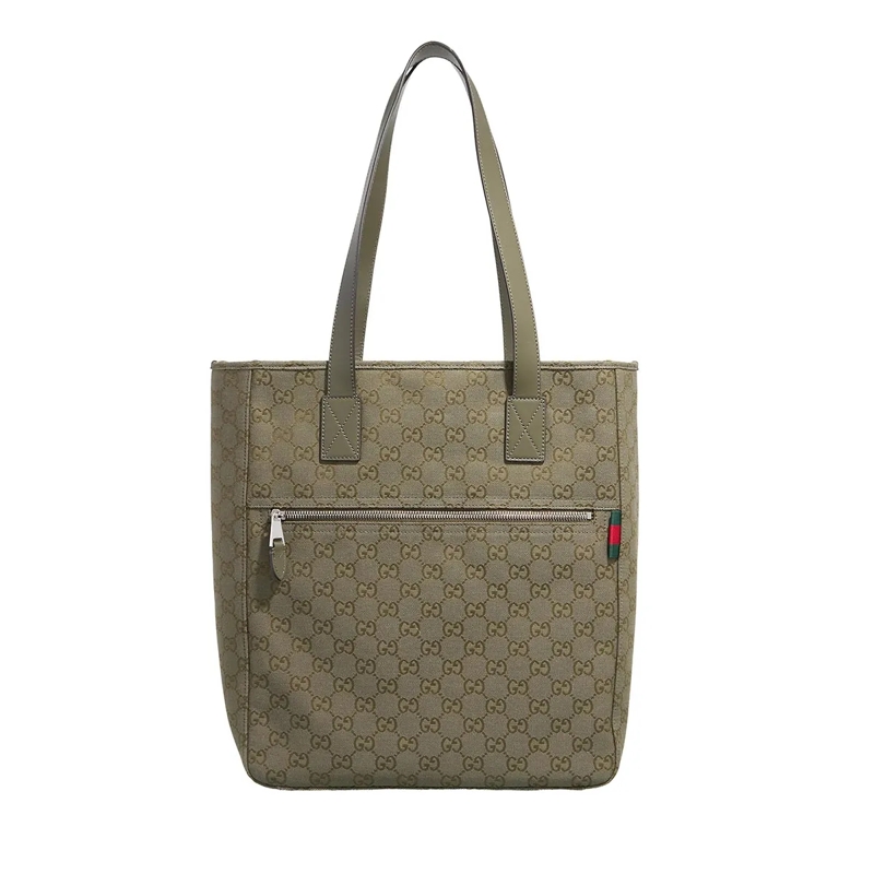Gucci Tote TOTE N.CANV.GG/LION/GROS.GR.HE GREEN