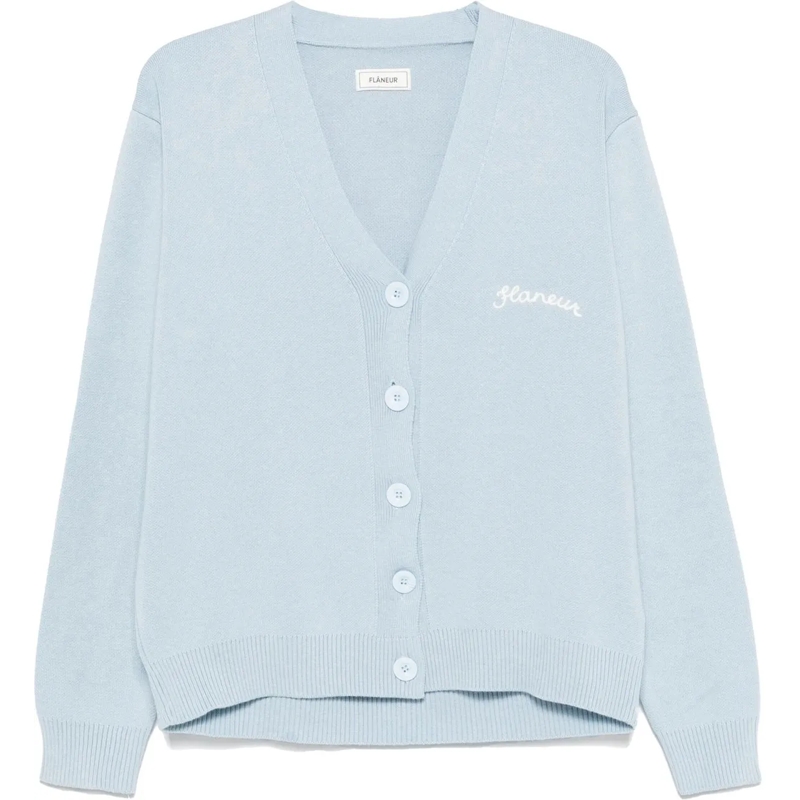 Flâneur  Signature Cardigan blau