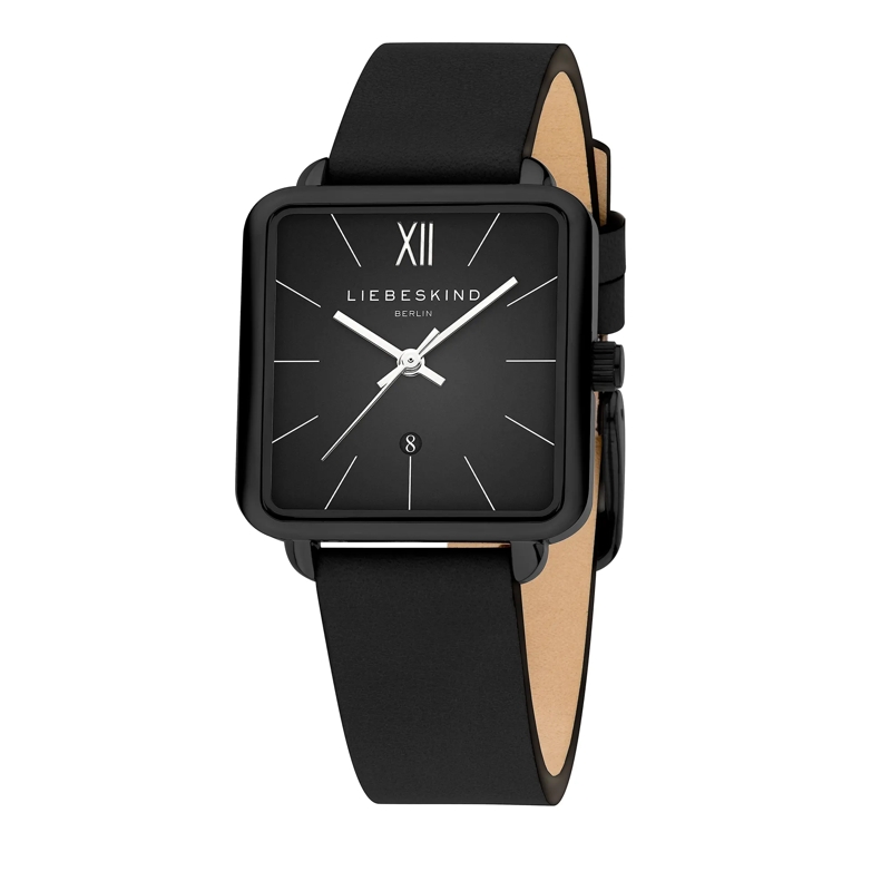 Liebeskind Berlin Quarzuhr Echtleder The Classic Square schwarz(Image 4)