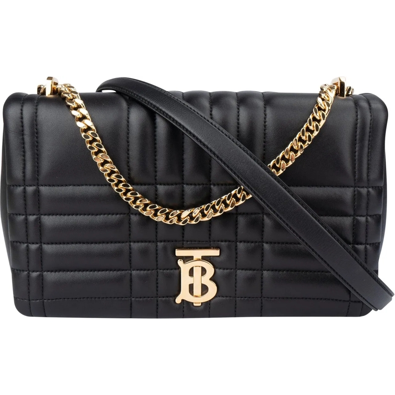 Burberry Schultertasche Burberry Quilted Leather Lola Crossbody Bag schwarz
