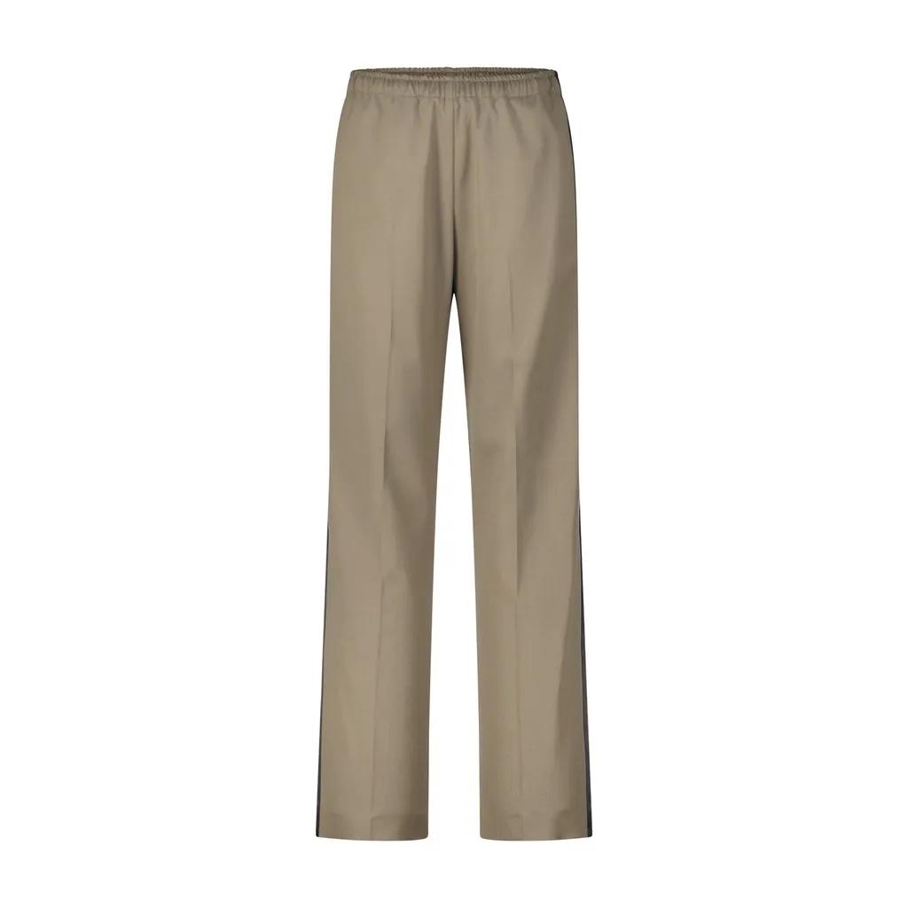 MM6 Maison Margiela - Brown Satin Band Pants With Contrast Detailing - Größe 32 - beige