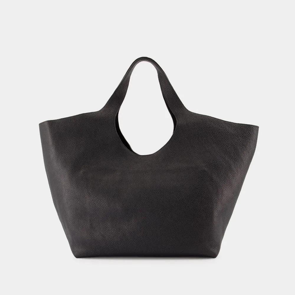 Anine Bing Shoppers & Totes Lili Shopper Bag Leather Black in zwart