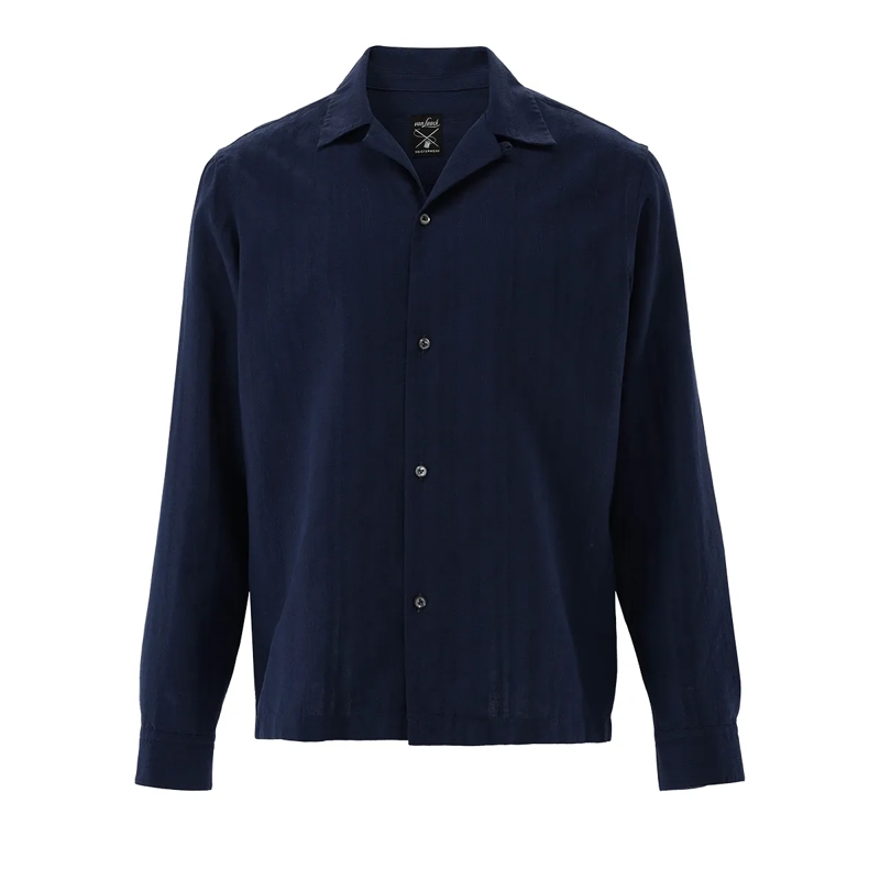 VAN LAACK Hemd Hemd Tailor Fit Streifen dunkel-blau