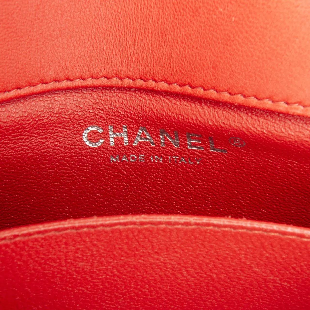 Thumbnail - Chanel Hobo Bags - Extra Mini Rectangular Classic Lambskin Single Fla - Gr. unisize - in Rot - für Damen