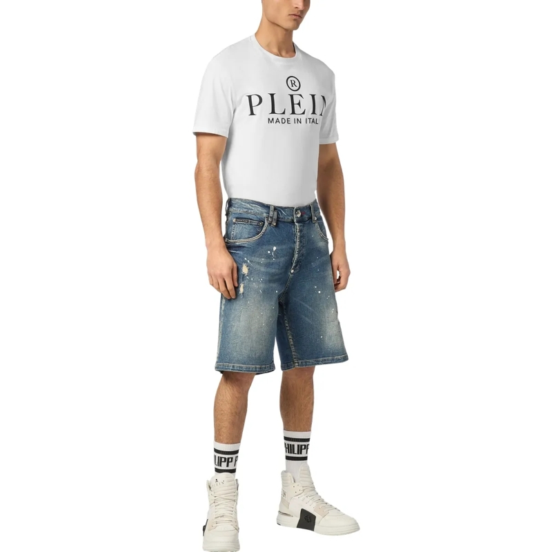Philipp Plein Shorts Jeansshorts Skull blau(Image 4)