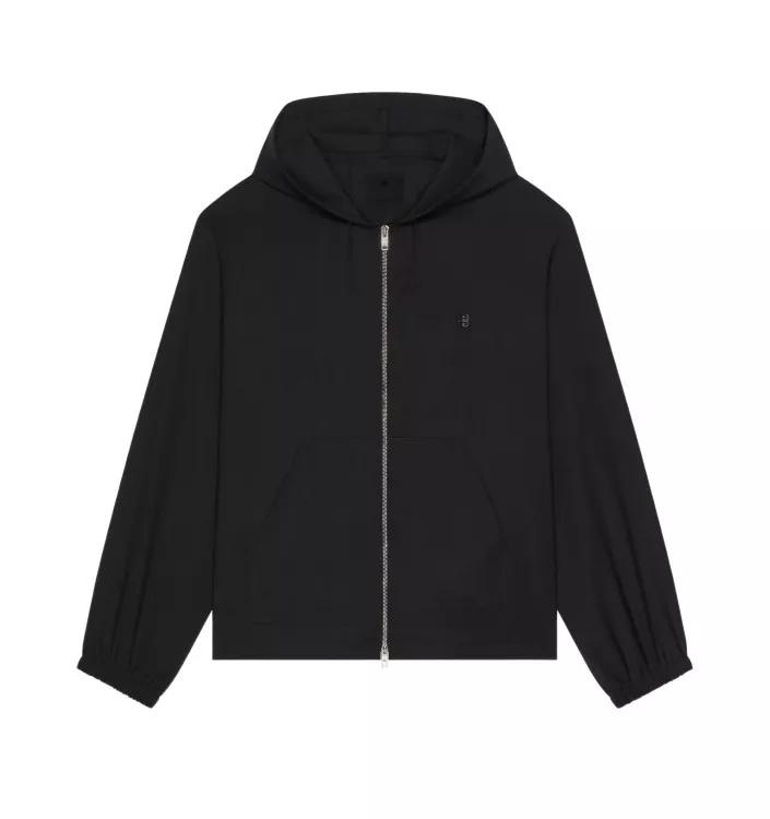 Givenchy - Zipped Wool Hoodie - Größe 46 - schwarz