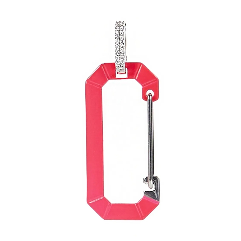 Eera Ohrstecker Diamond-Embellished 18Kt Gold Earrings Pink