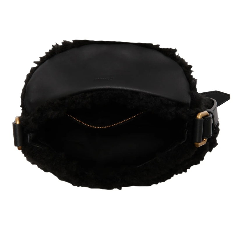 Pinko Schultertasche Jolene Shoulder Mini Nero Limousine-Chocolate Gold(Image 10)