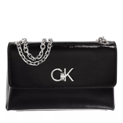 Calvin Klein Re-Lock Ew Conv Crossbody Saff Ck Black Crossbody Bag