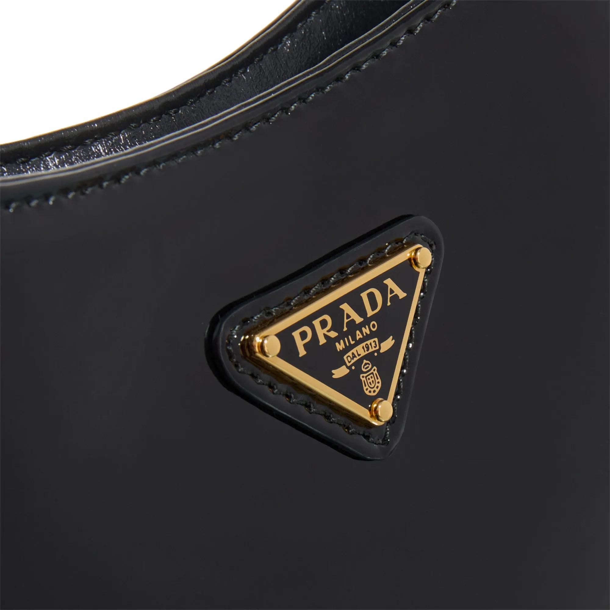 Prada Hobo bags Cleo Patent Leather Hobo Bag in zwart